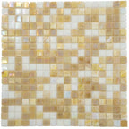 Mixed Gold & White Glass Tile | Tile Club