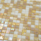 Mixed Gold & White Glass Tile | Tile Club