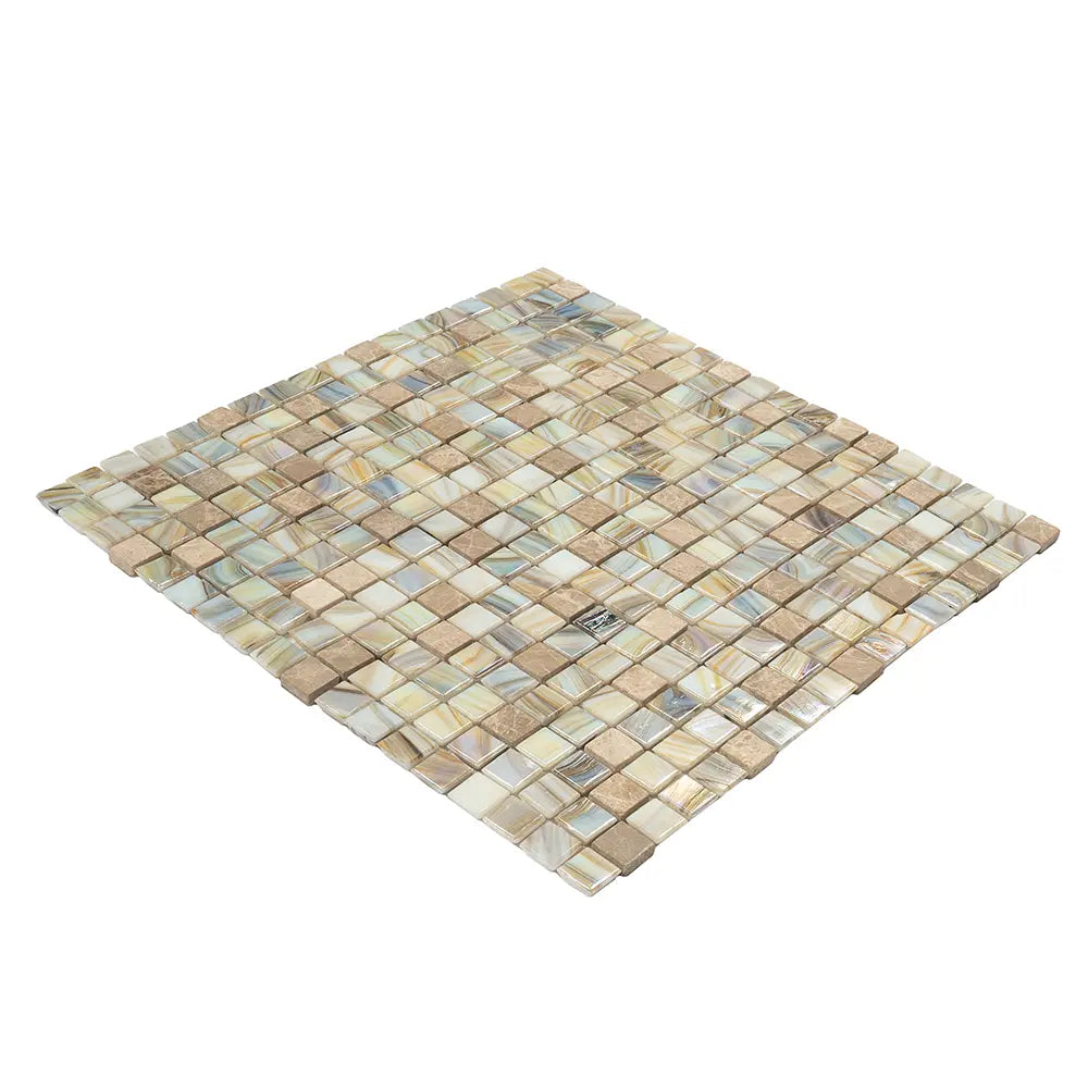Amber Sedimentary Squares Glass Tile | Tile Club