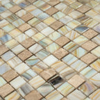 Amber Sedimentary Squares Glass Tile | Tile Club