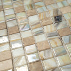 Amber Sedimentary Squares Glass Tile | Tile Club