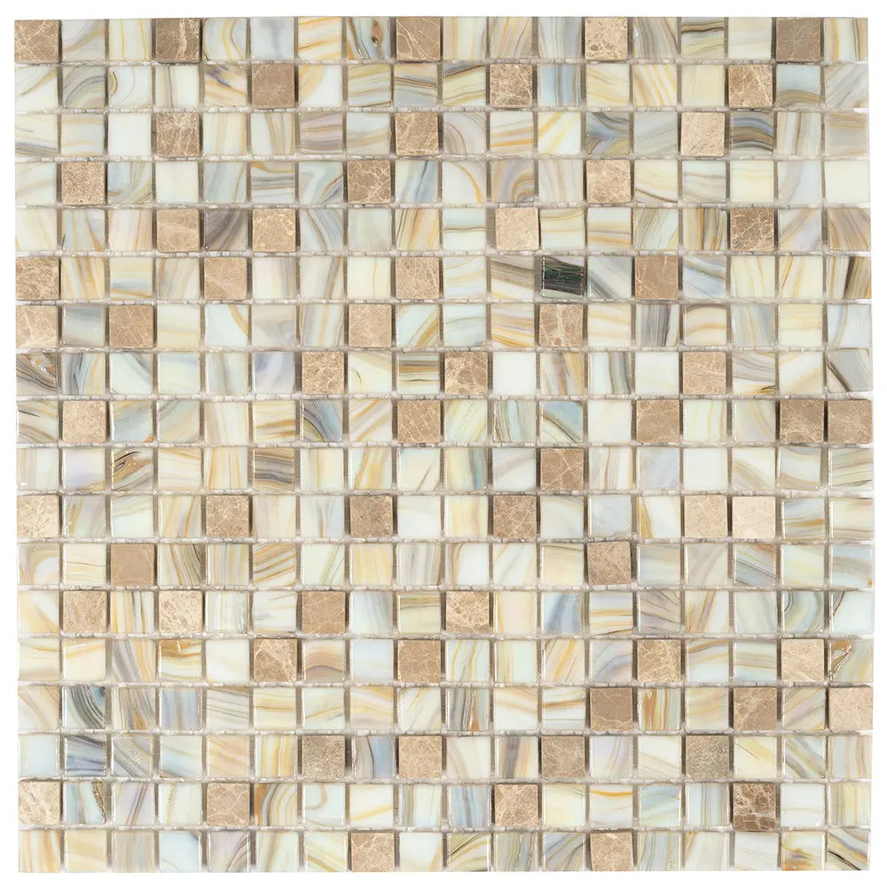 Amber Sedimentary Squares Glass Tile | Tile Club