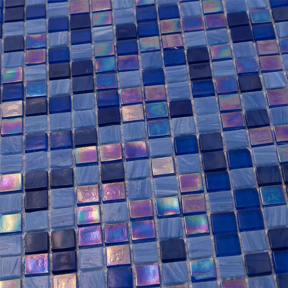 Underwater Oasis Mixed Squares Glass Tile | Tile Club