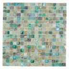 Cherry Sunset Mixed Squares Glass Tile | Tile Club