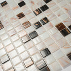 Tiger's Eye Mixed Squares Glass Tile | Tile Club