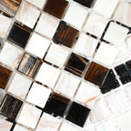 Tiger's Eye Mixed Squares Glass Tile | Tile Club