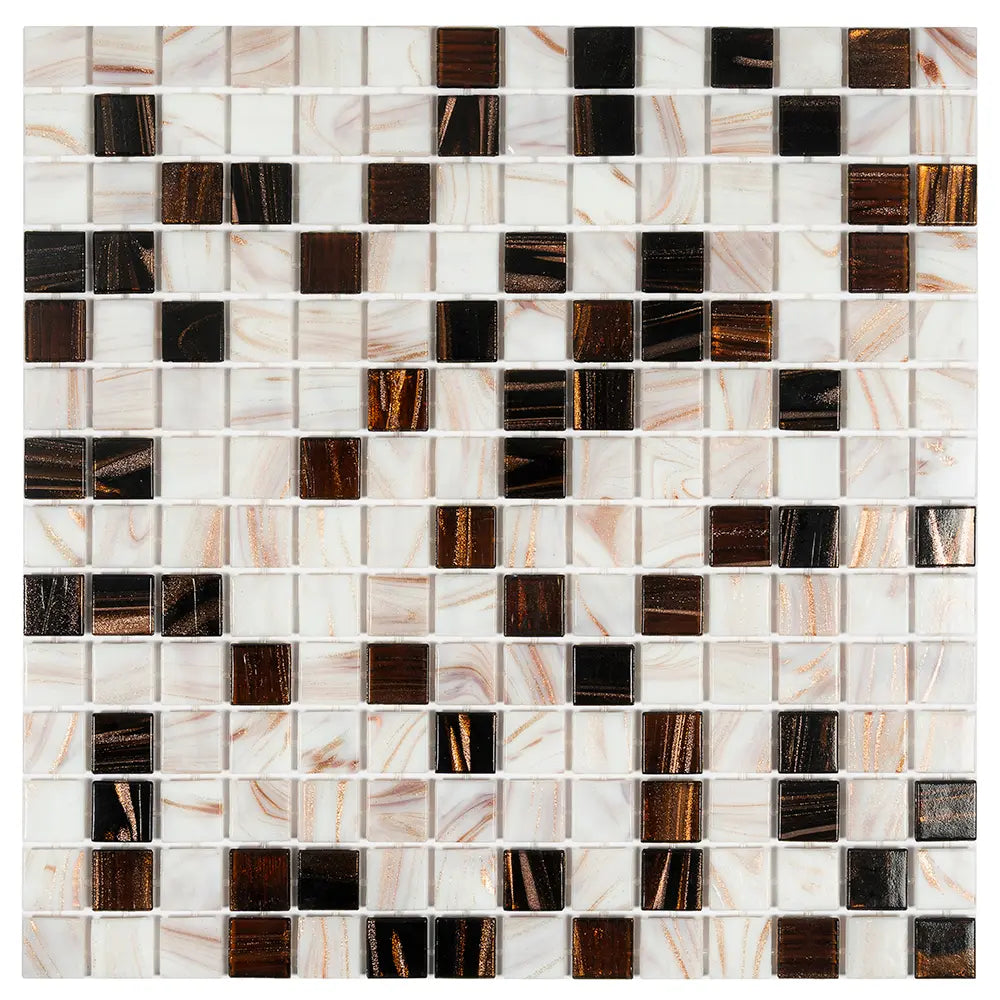 Tiger's Eye Mixed Squares Glass Tile | Tile Club