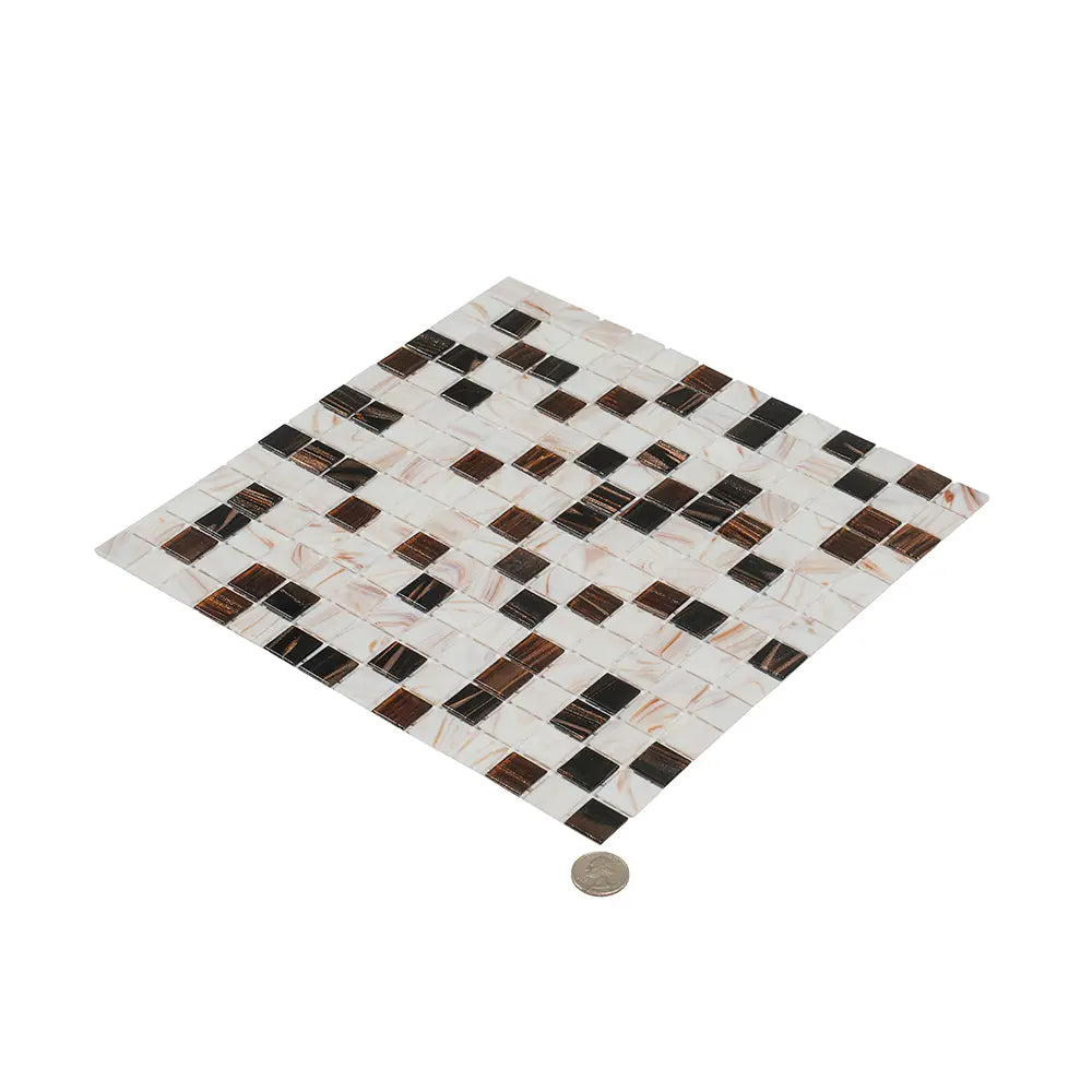Tiger's Eye Mixed Squares Glass Tile | Tile Club
