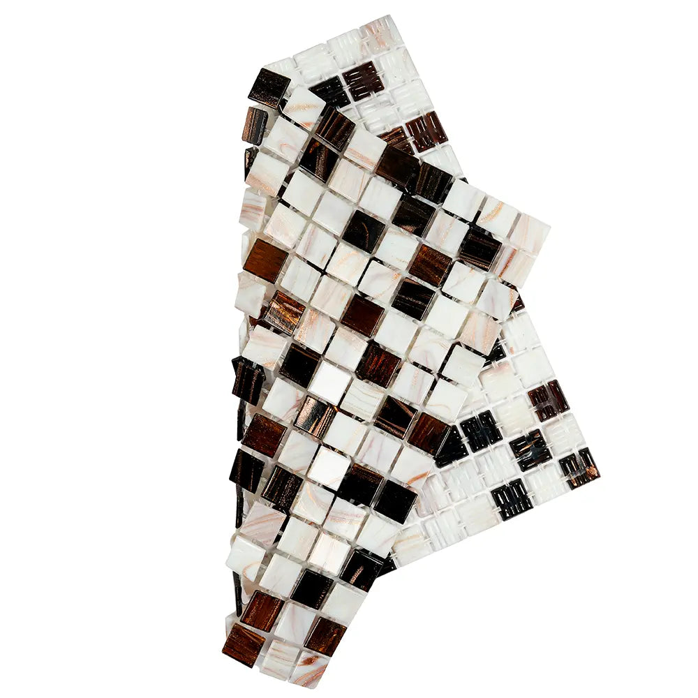 Tiger's Eye Mixed Squares Glass Tile | Tile Club