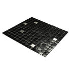 Night Sky Black & White Mixed Glass Tile | Tile Club