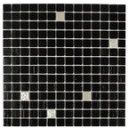 Night Sky Black & White Mixed Glass Tile | Tile Club