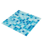 Blue Waves Mixed Squares Glass Tile | Tile Club