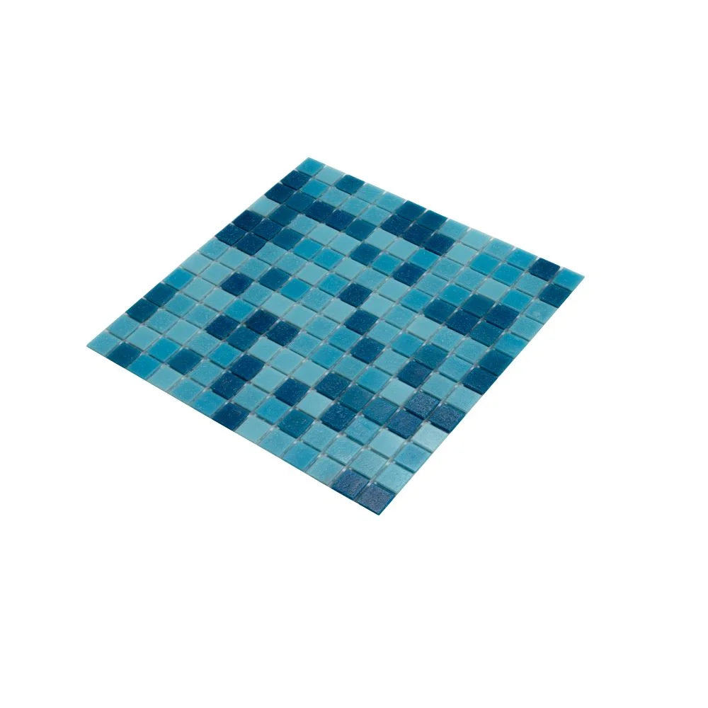 Blue Ocean Mixed Squares Glass Tile | Tile Club