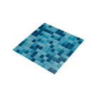 Blue Ocean Mixed Squares Glass Tile | Tile Club