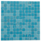 Blue Sky Mixed Squares Glass Tile | Tile Club