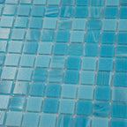 Blue Sky Mixed Squares Glass Tile | Tile Club