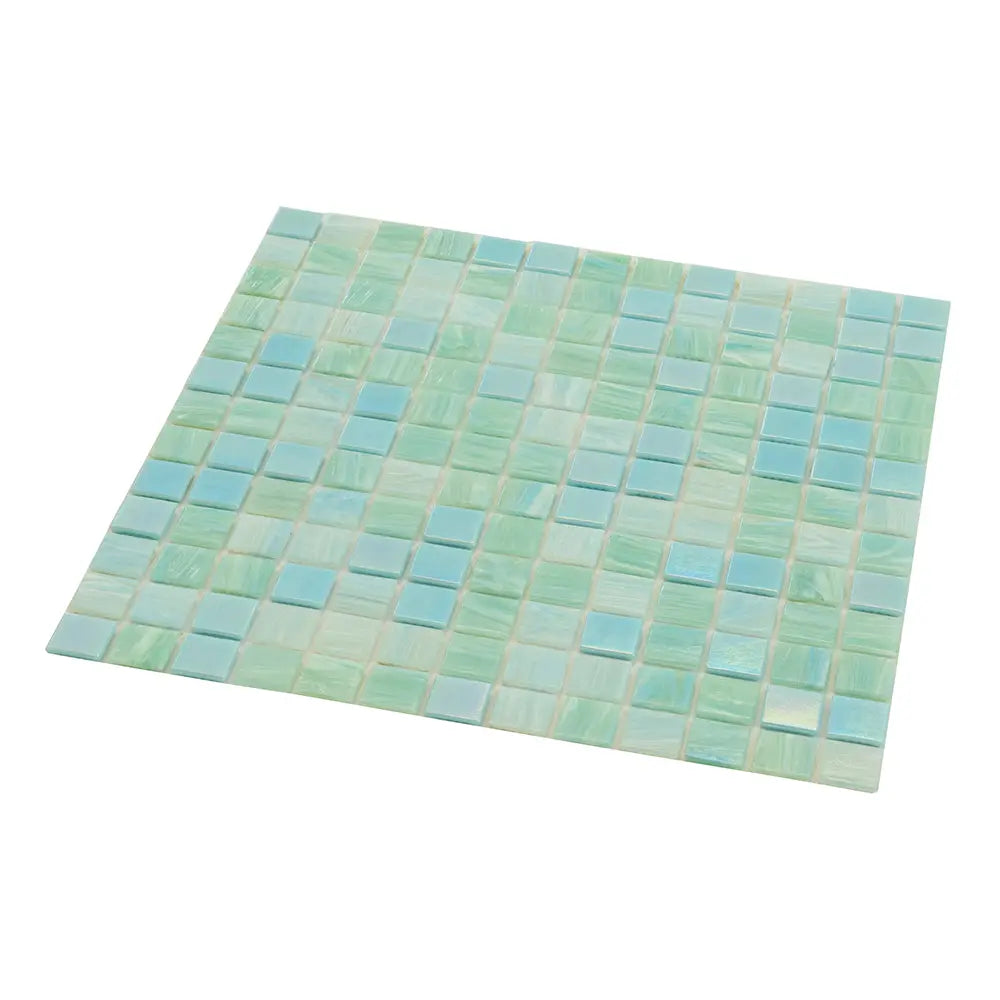 Sparkling Pool Blue Mixed Squares Glass Tile | Tile Club