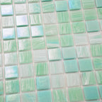 Sparkling Pool Blue Mixed Squares Glass Tile | Tile Club