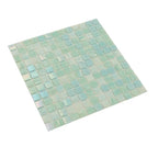Sparkling Pool Blue Mixed Squares Glass Tile | Tile Club