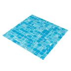 Aquarium Blue Mixed Squares Glass Tile | Tile Club