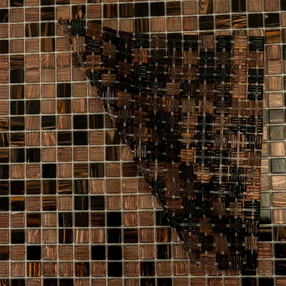 Golden Chariot Mixed Squares Glass Tile | Tile Club
