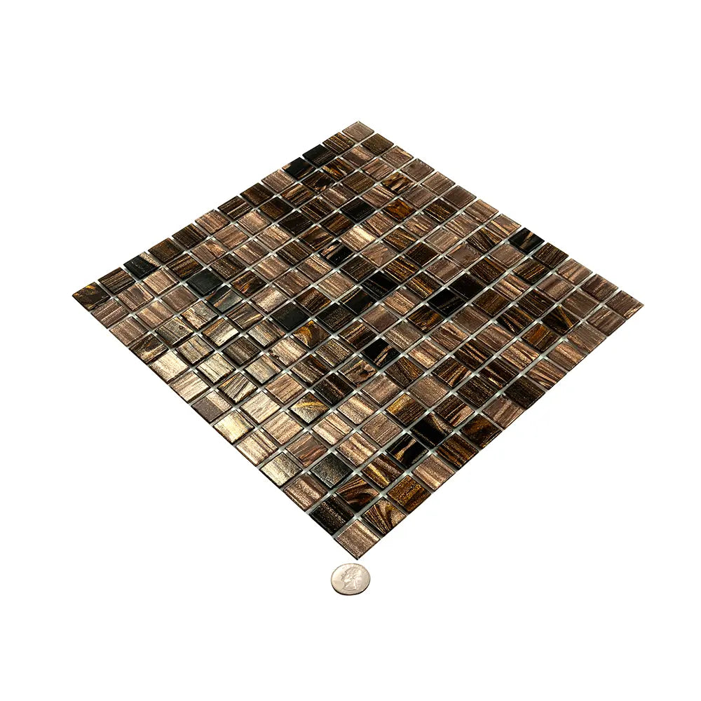 Golden Chariot Mixed Squares Glass Tile | Tile Club