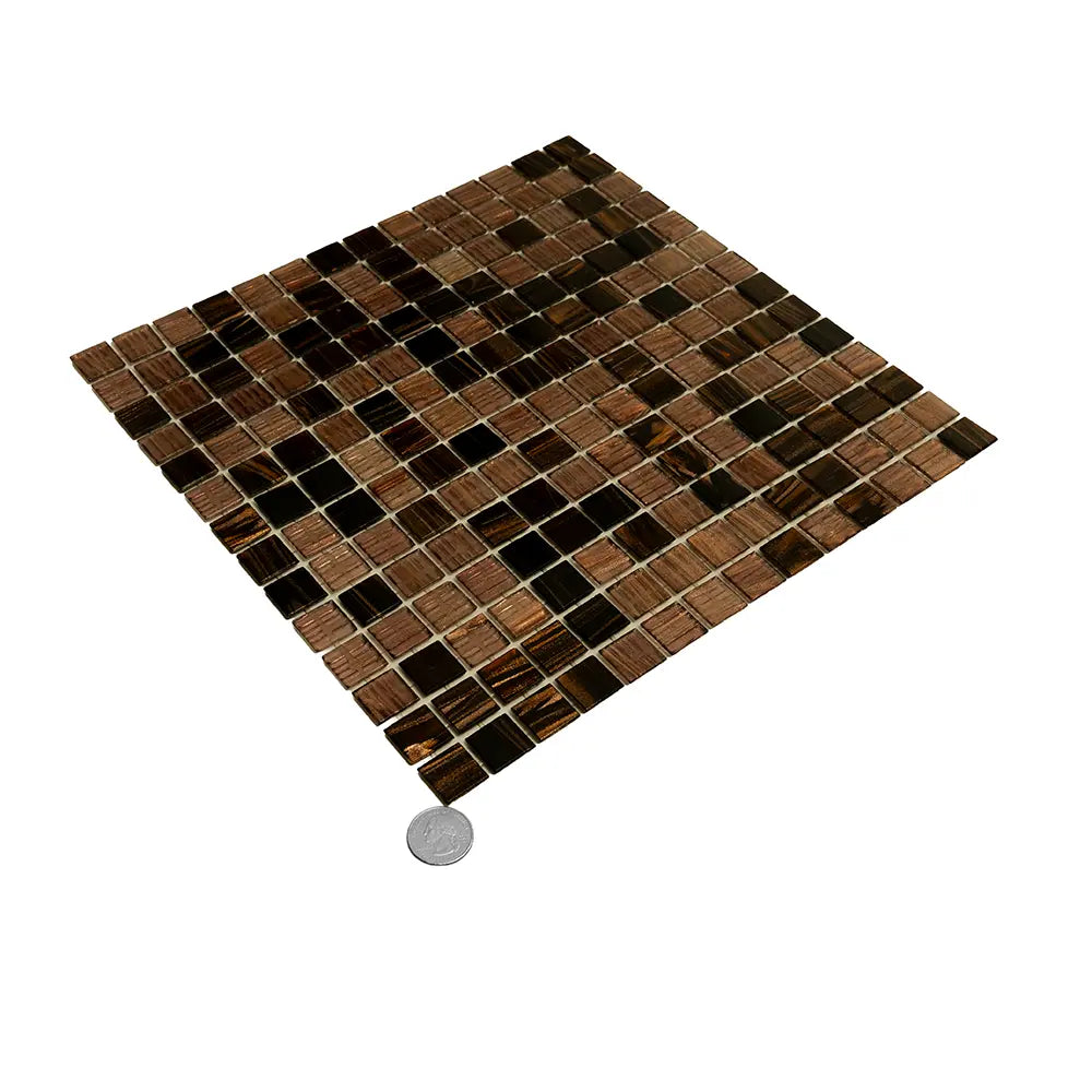 Golden Chariot Mixed Squares Glass Tile | Tile Club