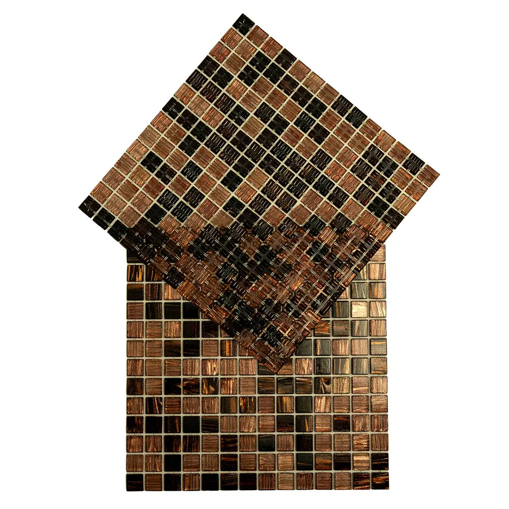 Golden Chariot Mixed Squares Glass Tile | Tile Club