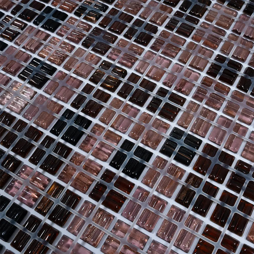Golden Chariot Mixed Squares Glass Tile | Tile Club