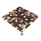 Assorted Chocolates Mixed Squares Glass Tile | Tile Club
