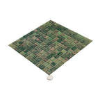 Green & Brown Mixed Squares Glass Tile | Tile Club