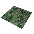 Green & Brown Mixed Squares Glass Tile | Tile Club