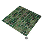 Green & Brown Mixed Squares Glass Tile | Tile Club