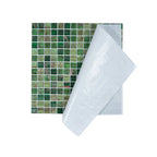 Green & Brown Mixed Squares Glass Tile | Tile Club