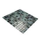 Dusty Grey Mixed Squares Glass Tile | Tile Club