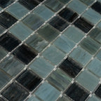 Dusty Grey Mixed Squares Glass Tile | Tile Club