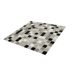 Checkered Black and White Mixed Squares Glass Tile