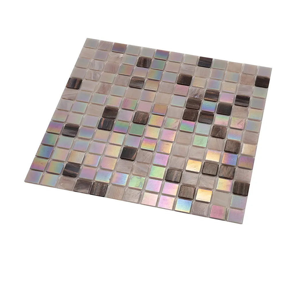 Peony Lavender Mixed Squares Glass Tile | Tile Club