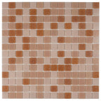 Soft Rose Mixed Squares Glass Tile | Tile Club