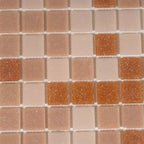 Soft Rose Mixed Squares Glass Tile | Tile Club