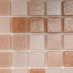 Soft Rose Mixed Squares Glass Tile | Tile Club