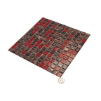 Queen of Hearts Red Mixed Squares Glass Tile | Tile Club