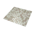Aspen Snow White Mixed Squares Glass Tile | Tile Club