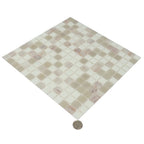 Aspen Snow White Mixed Squares Glass Tile | Tile Club
