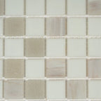 Aspen Snow White Mixed Squares Glass Tile | Tile Club