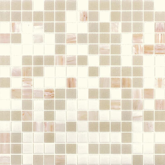 Aspen Snow White Mixed Squares Glass Tile Sample