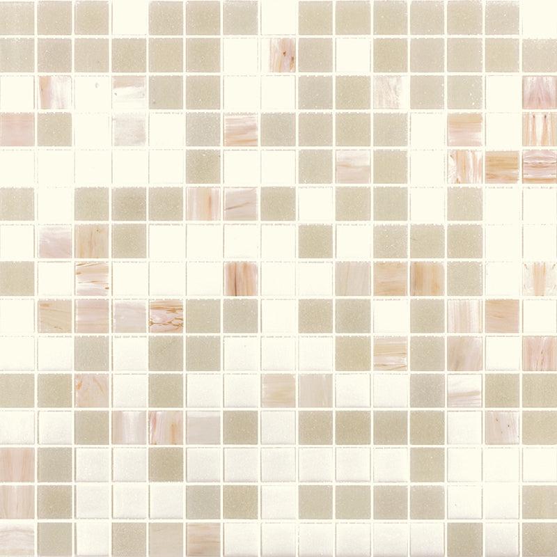 Aspen Snow White Mixed Squares Glass Tile Sample