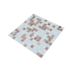 Boho Brown and White Mixed Squares Glass Tile | Tile Club