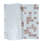 Boho Brown and White Mixed Squares Glass Tile | Tile Club