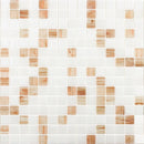 Boho Brown and White Mixed Squares Glass Tile Sample